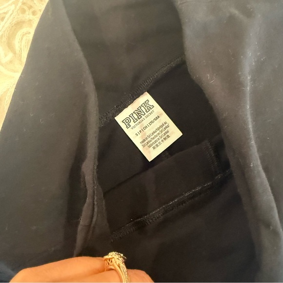 PINK Victoria's Secret Black Bike Shorts with Iridescent Logo - Picture 4 of 6